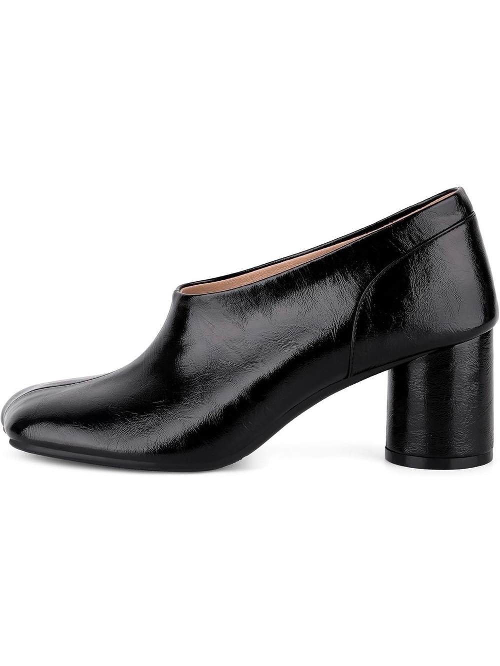 Women's square-toe chunky high-heeled shoes